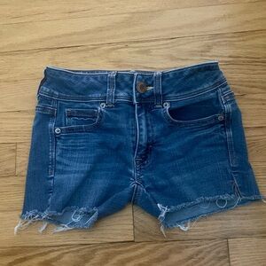 American Eagle Outfitters Super Stretch Kick Boot Shorts Size 00